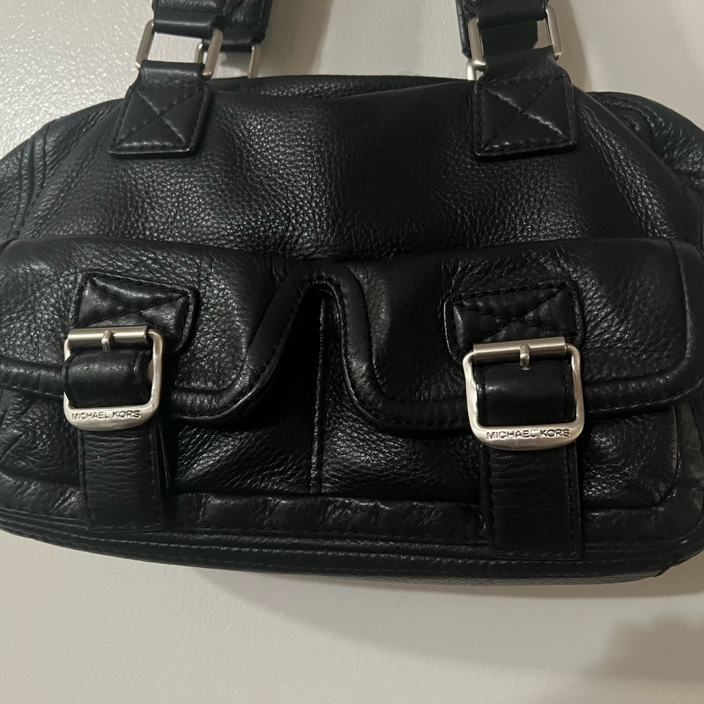 Vintage Michael Kors Black Leather Shoulder Bag - Picture 2 of 10
